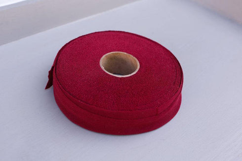 Dark Red Crepe Knit Bias Tape  1.25 inches wide x 26 yards  BST00027